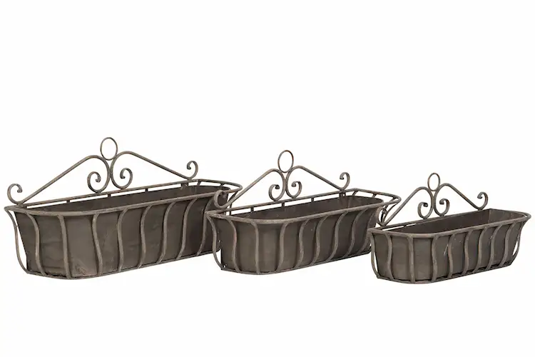 Blomlåda Med Insats Metall - 46/56/64 cm - 3-pack - 2