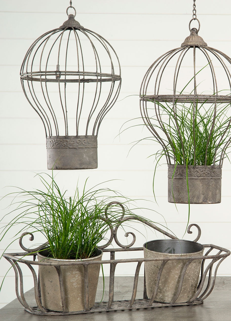 Blomlåda Med Insats Metall - 46/56/64 cm - 3-pack - 4