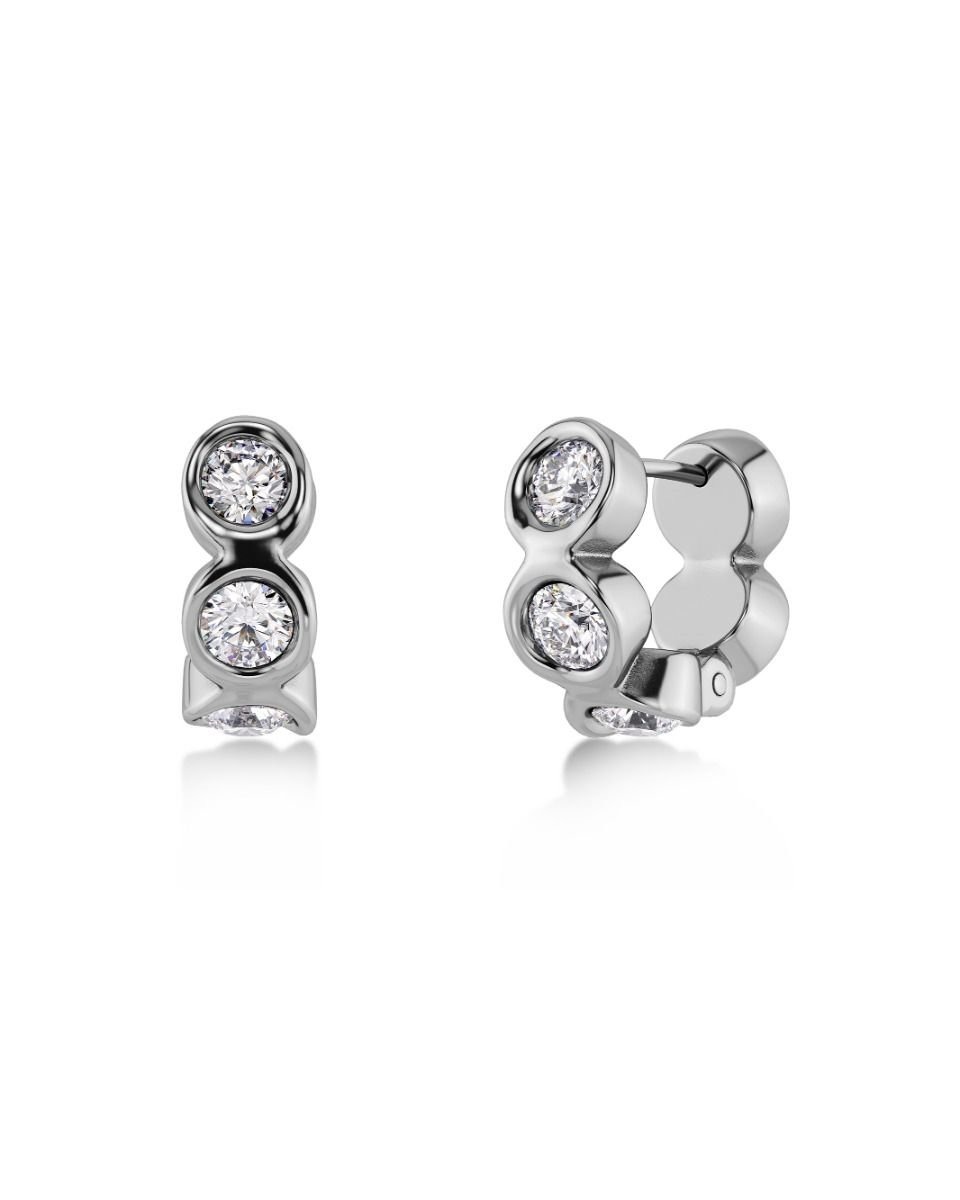 Ocean Gem Hoops Steel - Edblad