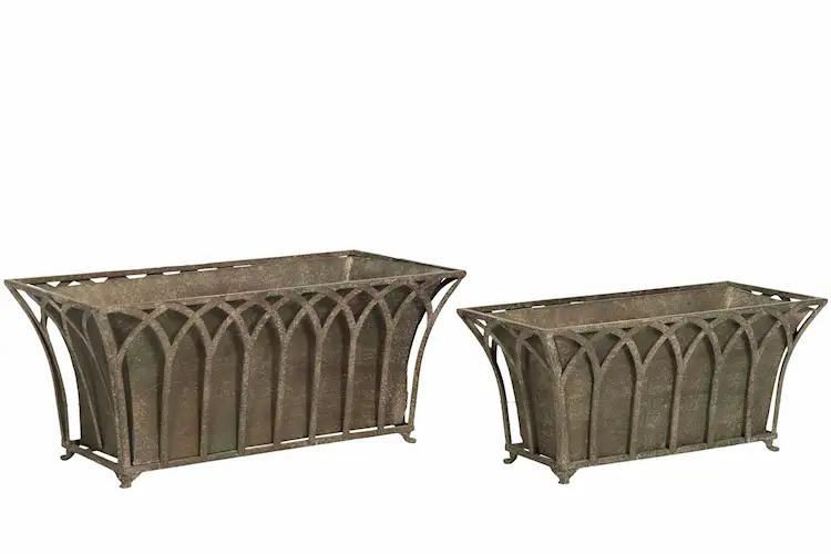 Kruka Utomhus Valv Metall Grön - 44/52 cm - 2 st - 2