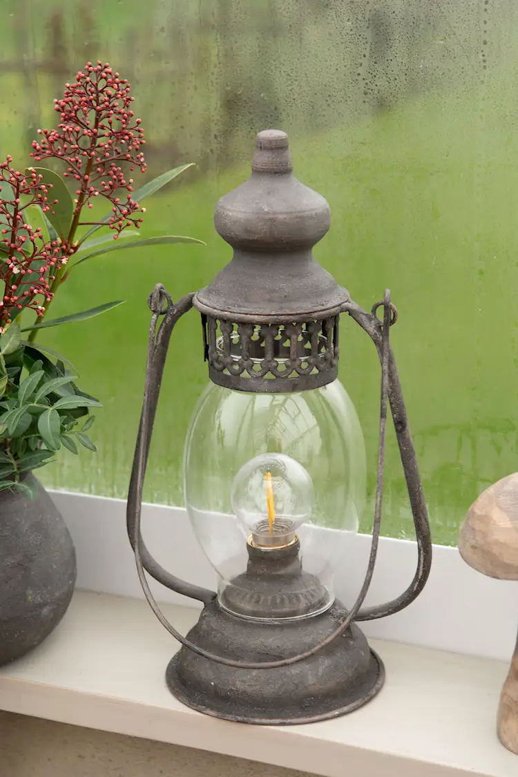 Battery-powered Outdoor Lantern Oblong - 33 cm