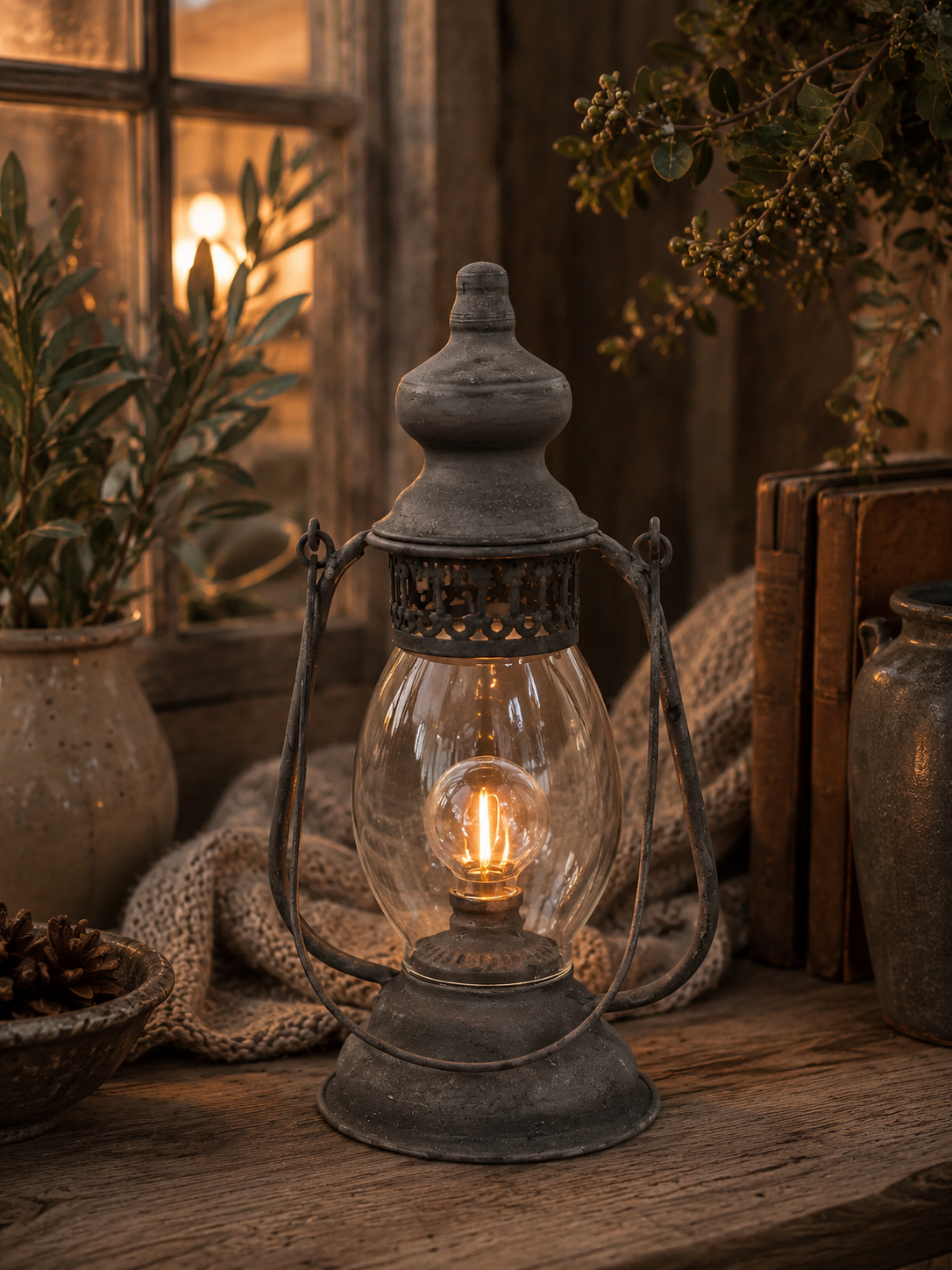 Battery-powered Outdoor Lantern Oblong - 33 cm - 5
