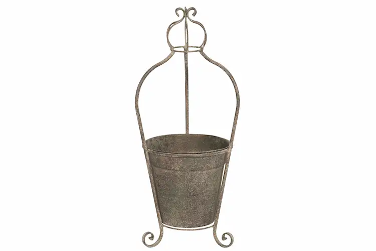Outdoor Pot Crown Metal Green - Ø24 cm - 2