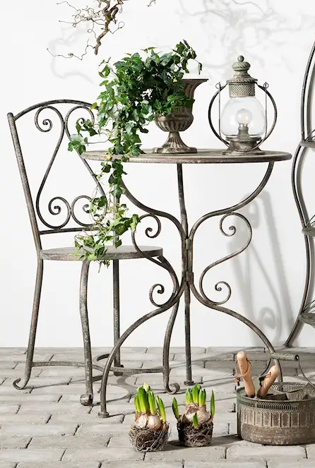 Ro Metal Green Outdoor Chair - 89 cm - 2 pcs