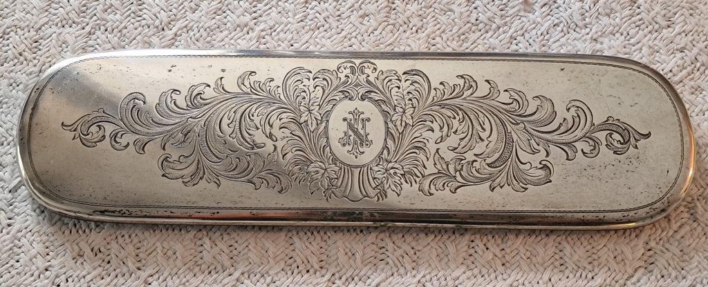 Toilet set silver and crystal 1870s 7 pieces - 2