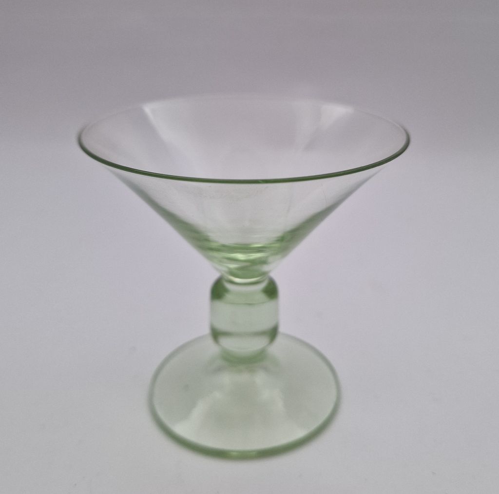 Liqueur glass green uranium glass - 2