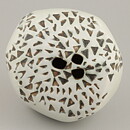Johnny Rolf (1966) White Flower Stone with Relief Decor 14/10 cm