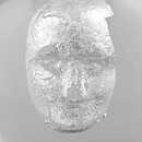 Bertil Vallien (Headman 2020) Clear Spherical Sculpture with Casted Head 14 cm (3) 