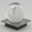 Bertil Vallien (Headman 2020) Clear Spherical Sculpture with Casted Head 14 cm (3) 