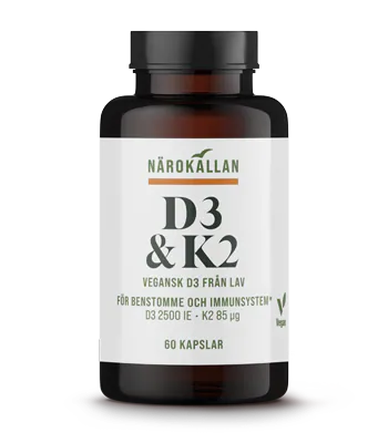 D3 62mcg & K2 85mcg 60 kaps Närokällan vegansk