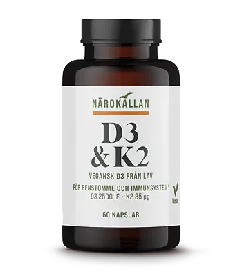 D3 62mcg & K2 85mcg 60 kaps Närokällan vegansk