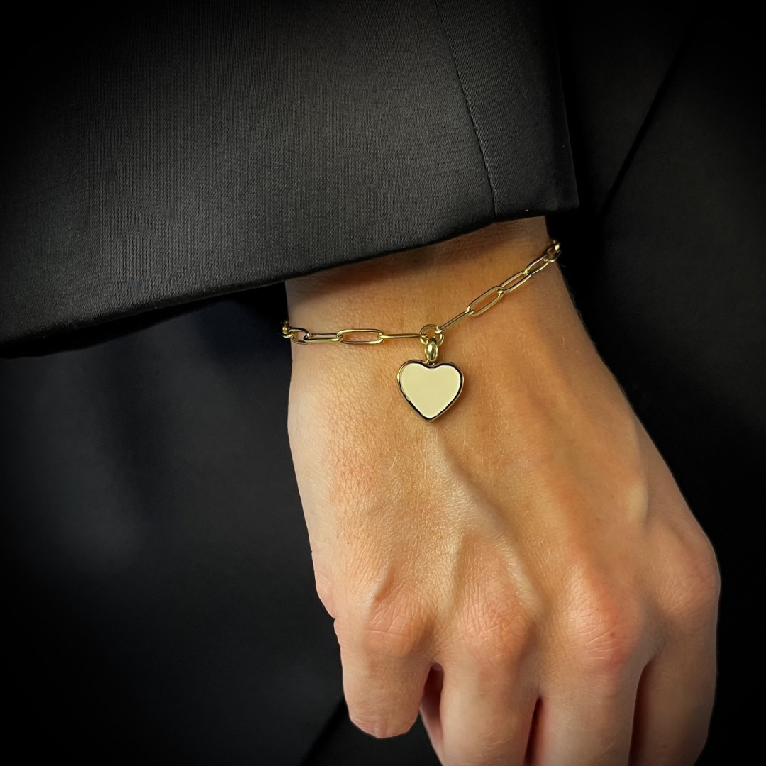 Bud to Rose Armband Noble Heart - Ivory och guld