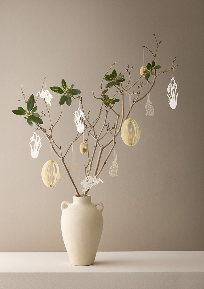 Snowdrops with pendant - Ornament - Decoration - 13x11 cm - 2-pack
