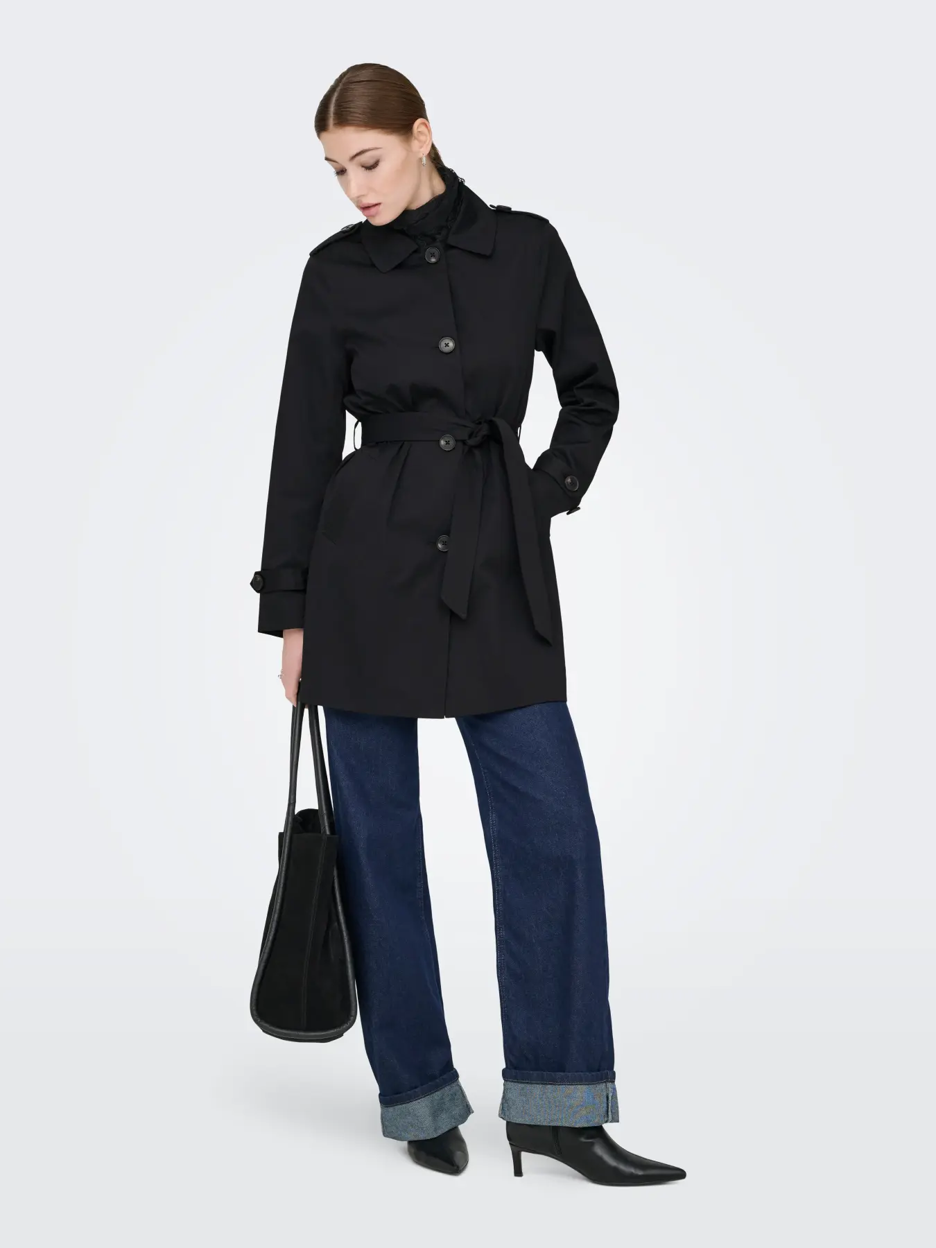 Only  - Disa Trenchcoat Svart - 3