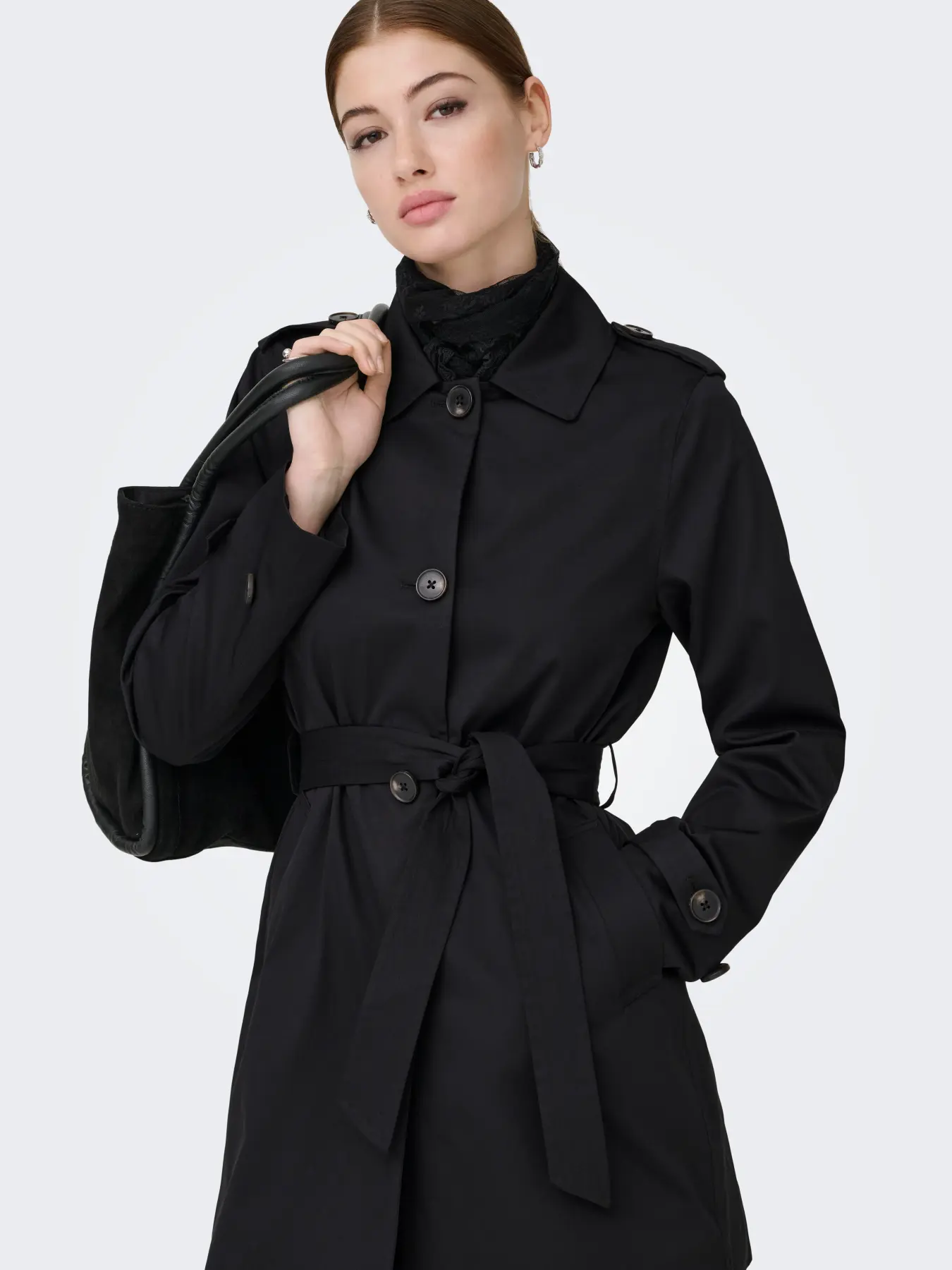 Only  - Disa Trenchcoat Svart - 6