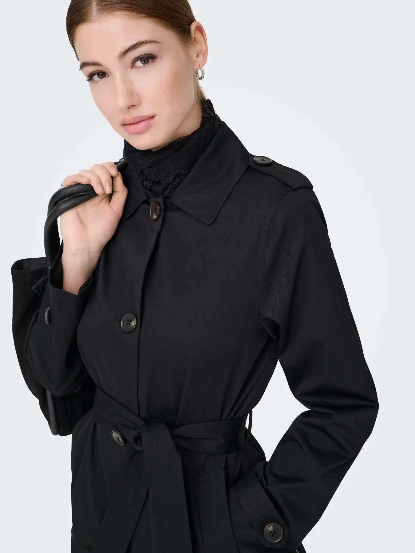 Only  - Disa Trenchcoat Svart - 5