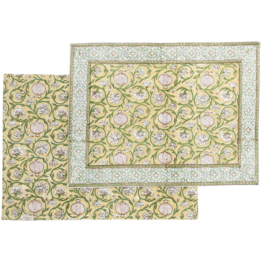 Bordstabletter Tangier Pomegranate Butter Yellow - 2 st.