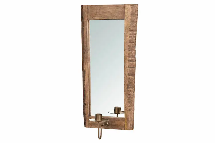 Ljuslampett Spegel Trä - 47cm - 3