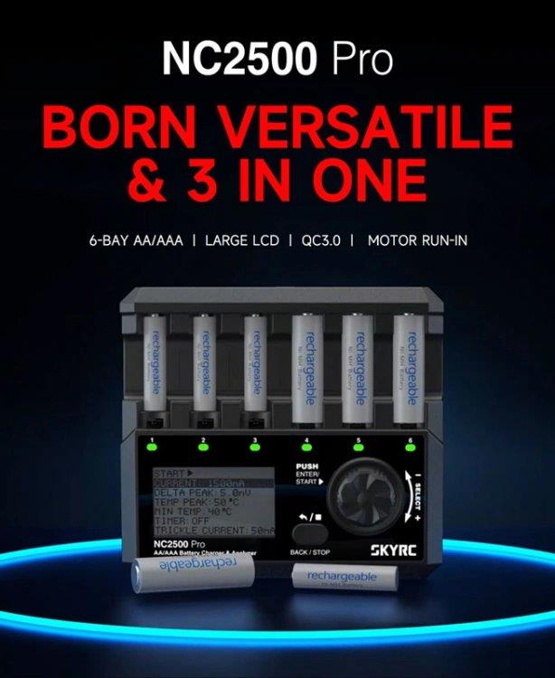 SkyRC NC2500 Laddare NiMH AA/AAA 0,1-2,5A 240AC - 3