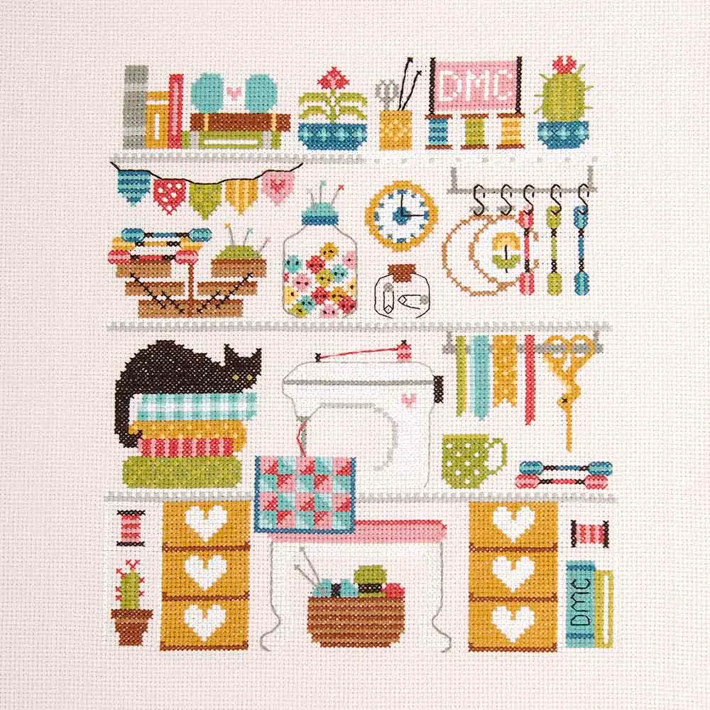 Tavla DMC 21 x 24,6 cm - My Craft Studio - Aida 5,5