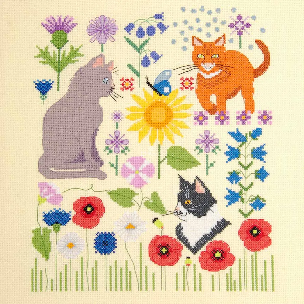 Tavla DMC 24,3 x 28,5 - Cats in the Fields - Aida 5,5