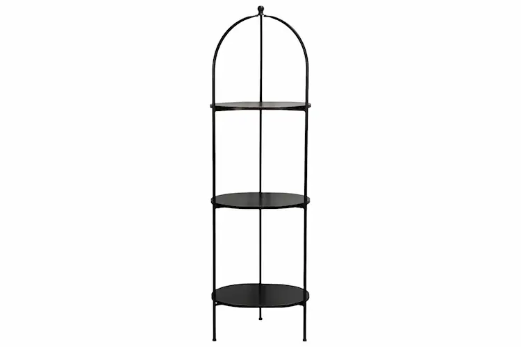 Emma Shelf Black/Brass - 164 cm - 2