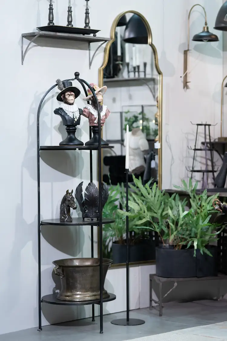 Emma Shelf Black/Brass - 164 cm