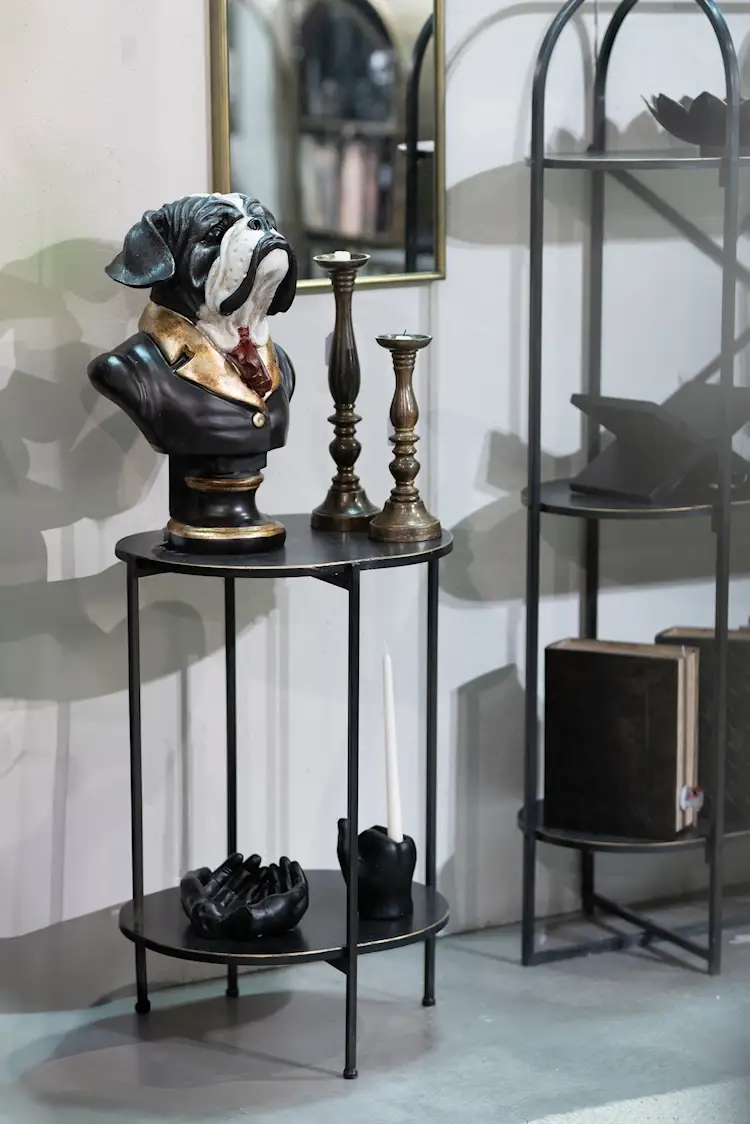 Emma Table Black/Brass - 77 cm