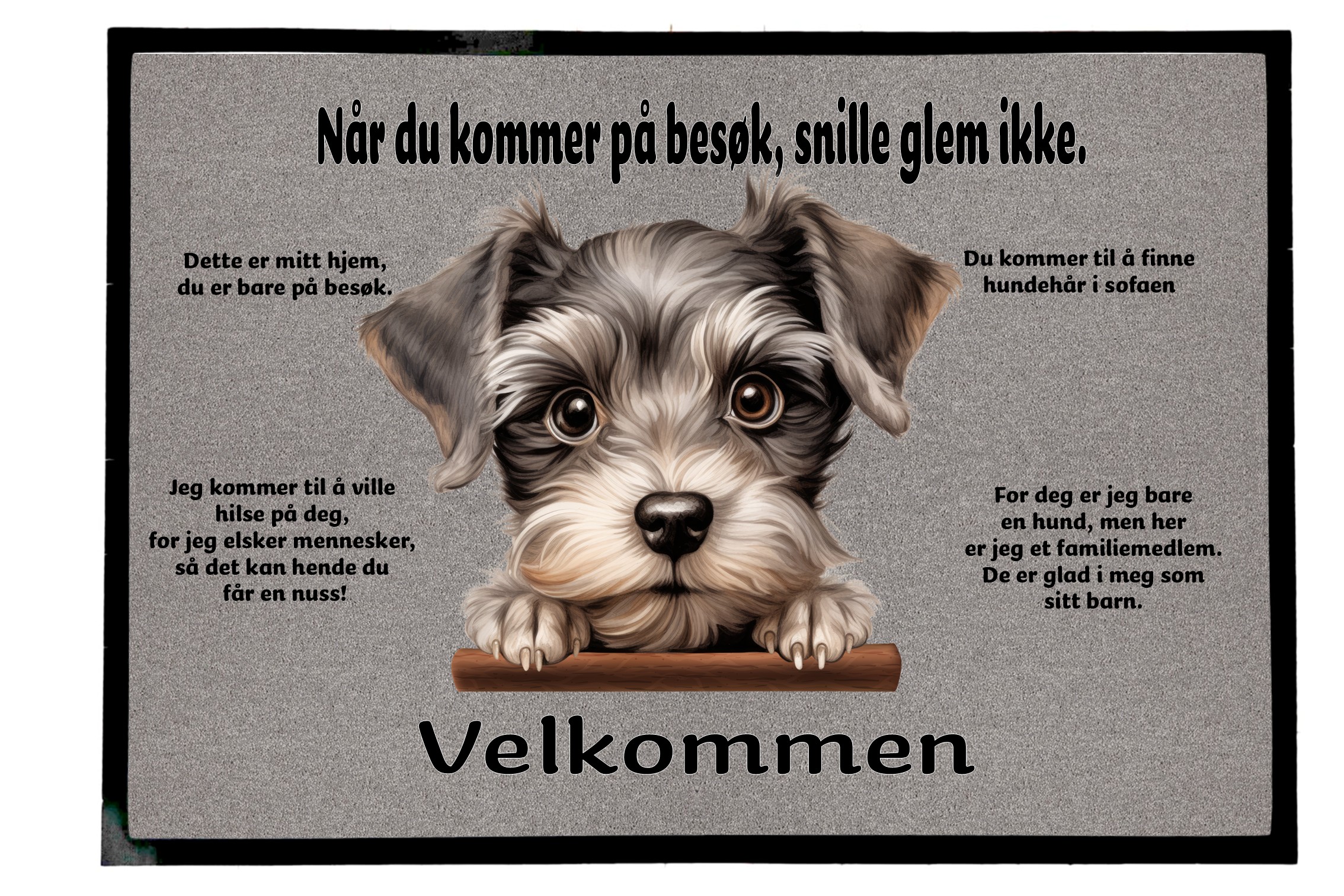 Dørmatte Miniature Schnauzer 1