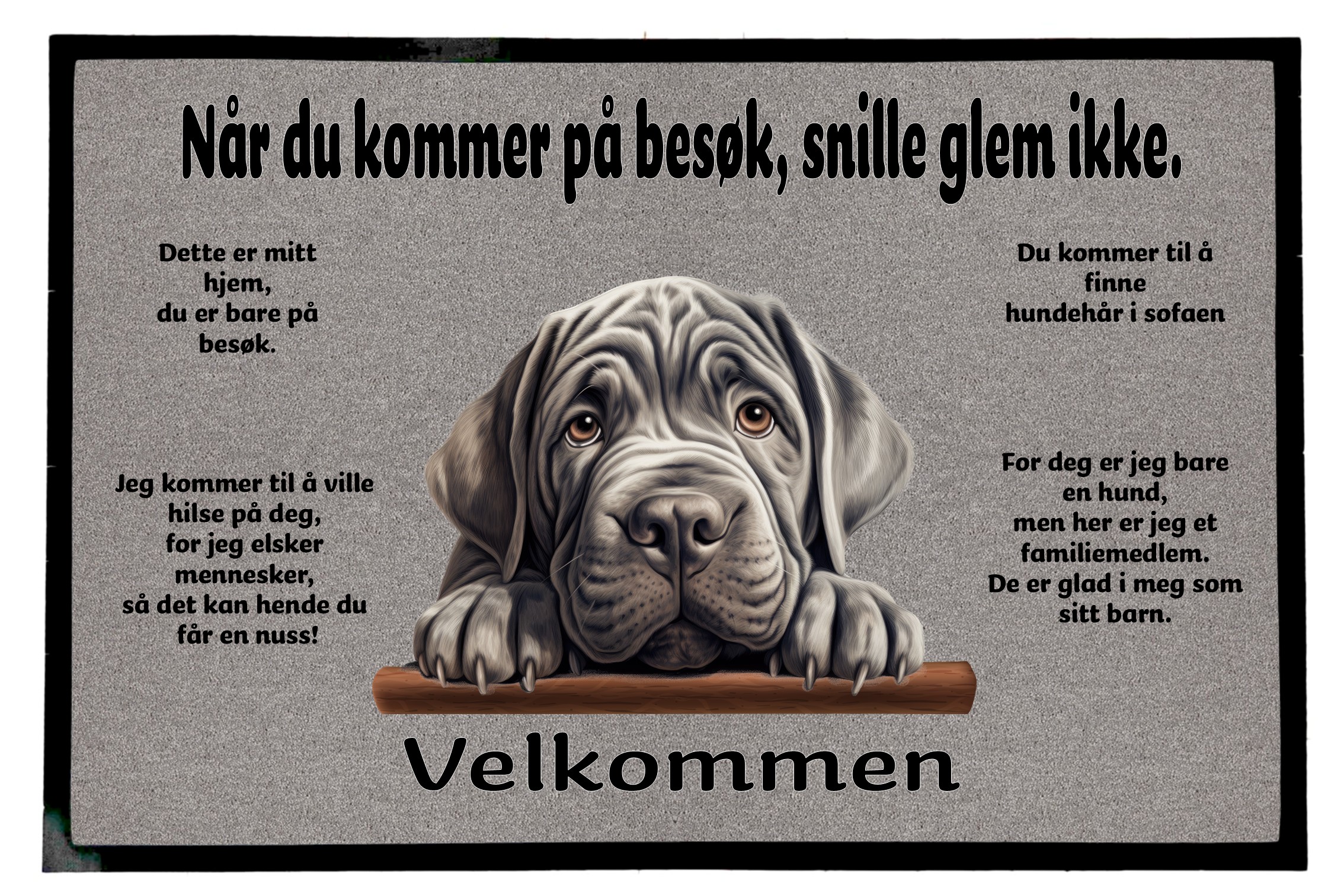 Dørmatte Neapolitan Mastiff 1