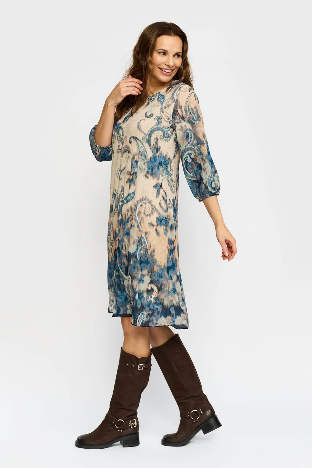 Alina Dress - Blue - 2-Biz