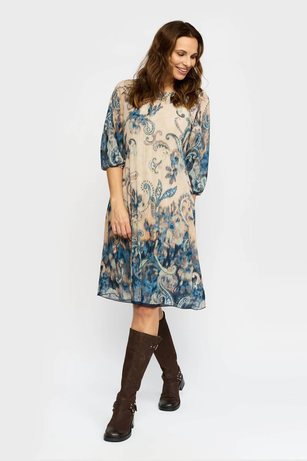 Alina Dress - Blue - 2-Biz