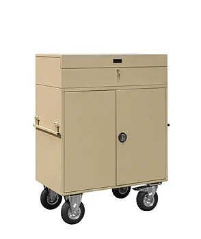 Sadelskåp ORION i aluminium med hjul