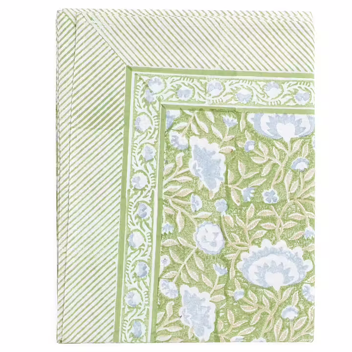 Duken Mathilde från Chamois. Avlång bomulldsuk med blocktryck