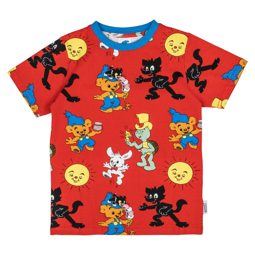 T-shirt Bamse kompisar - Röd