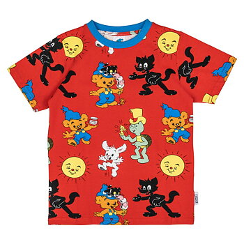 T-shirt Bamse kompisar - Röd