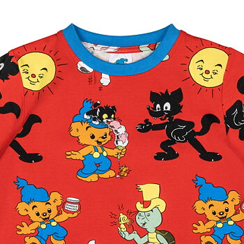 T-shirt Bamse kompisar - Röd