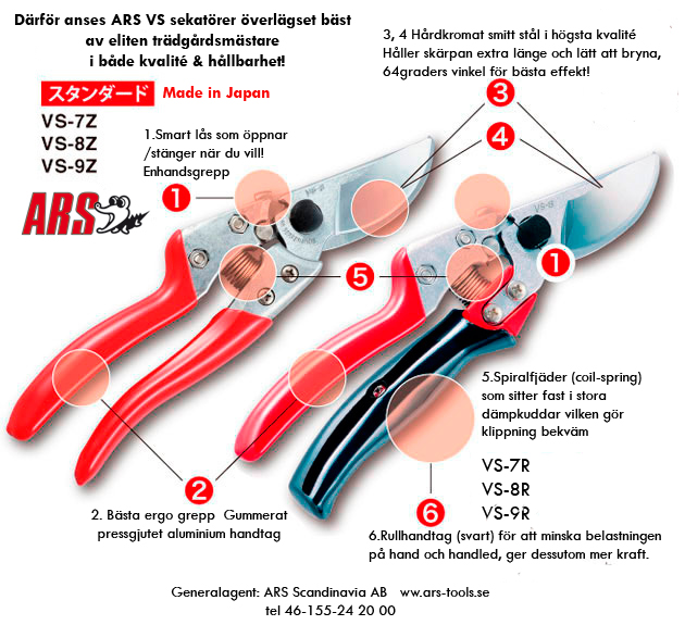 ARS Pro Sekatör VS-8XZ – Storlek M - 3
