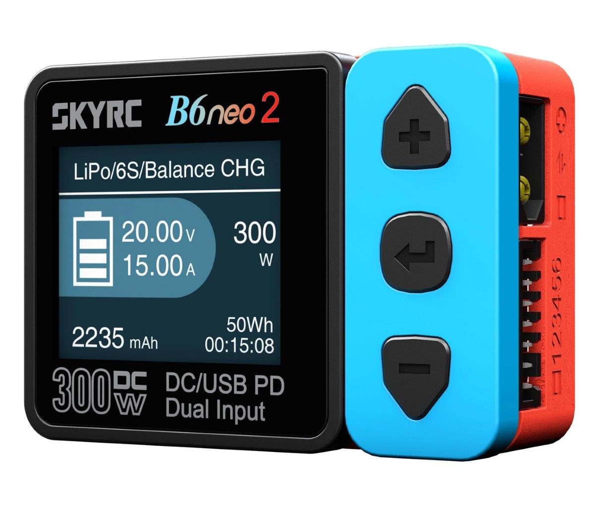 SkyRC B6neo 2 DC Laddare 15A/300W Röd/Blå