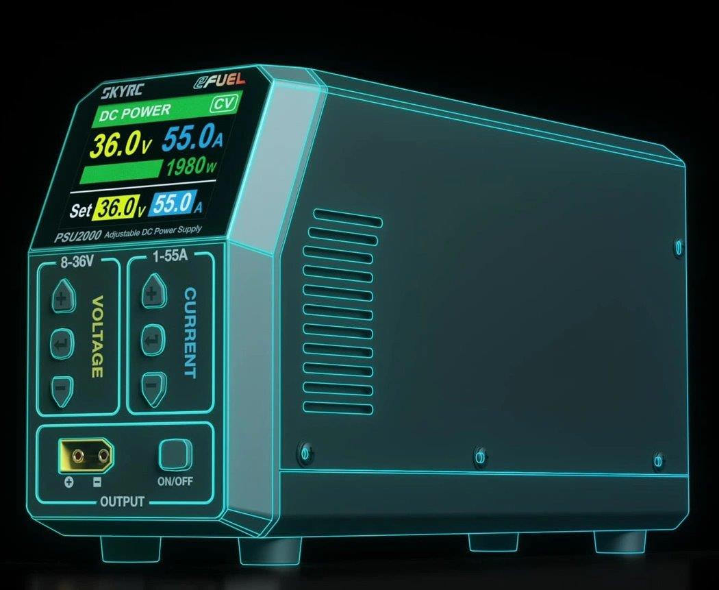 SkyRC eFUEL PSU2000 Nätaggregat 8-36V 1.0-55A - 5