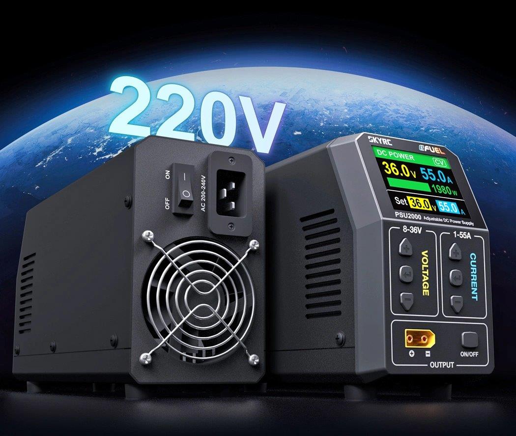 SkyRC eFUEL PSU2000 Nätaggregat 8-36V 1.0-55A - 6