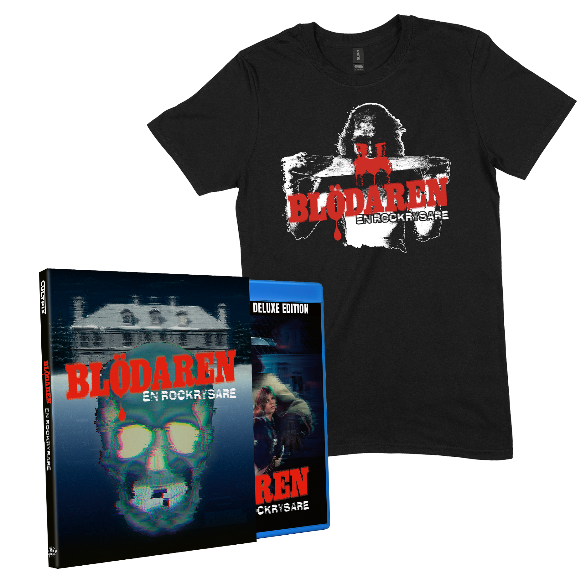 BLÖDAREN - EN ROCK-RYSARE, BLU-RAY (SLIPCOVER) + T-SHIRT BLÖDAREN