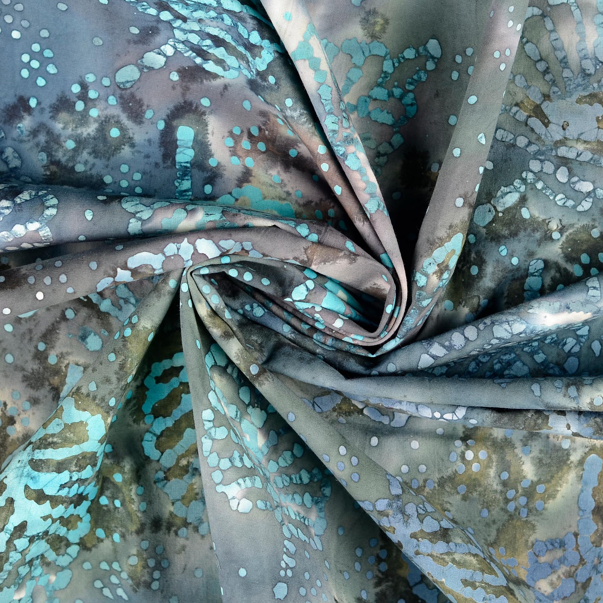 Batik Löv Petrol Poplin - 2