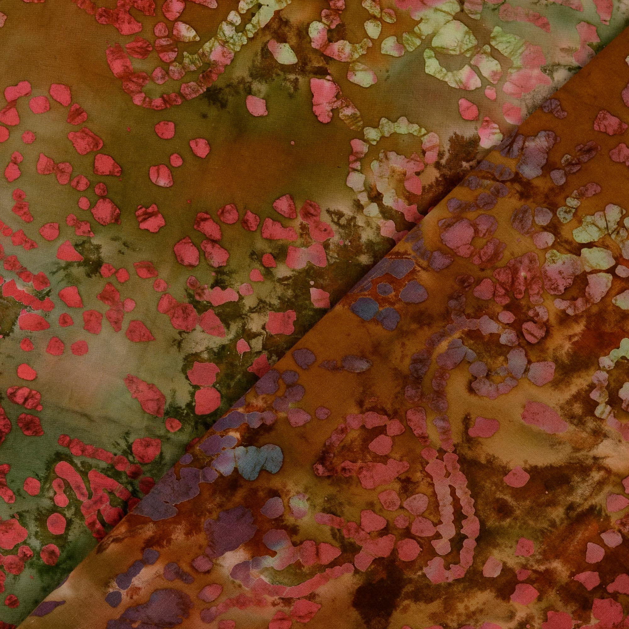 Batik Grön/Brun Poplin - 3