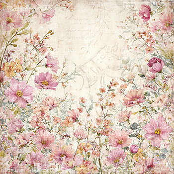 Papper Scrapbooking  Reprint -Hello Spring Summer Meadow -  12x12 (30,5 x 30,5 cm)