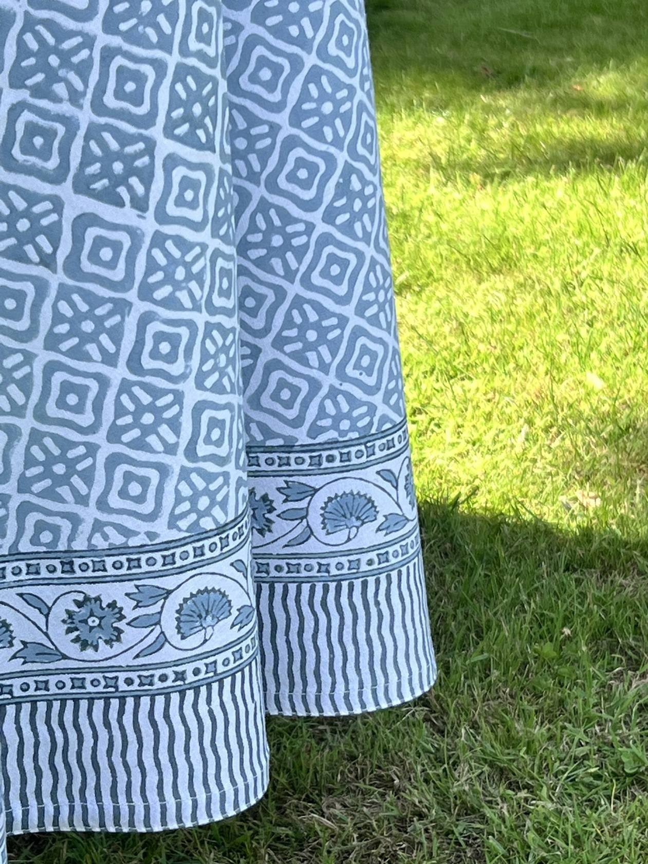 Rund bomullsduk Simmi Dusty Blue - 3