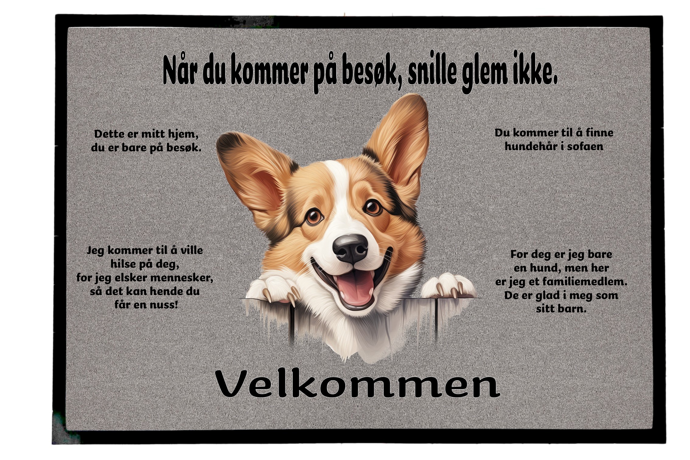 Dørmatte Pembroke walisisk Corgi 1