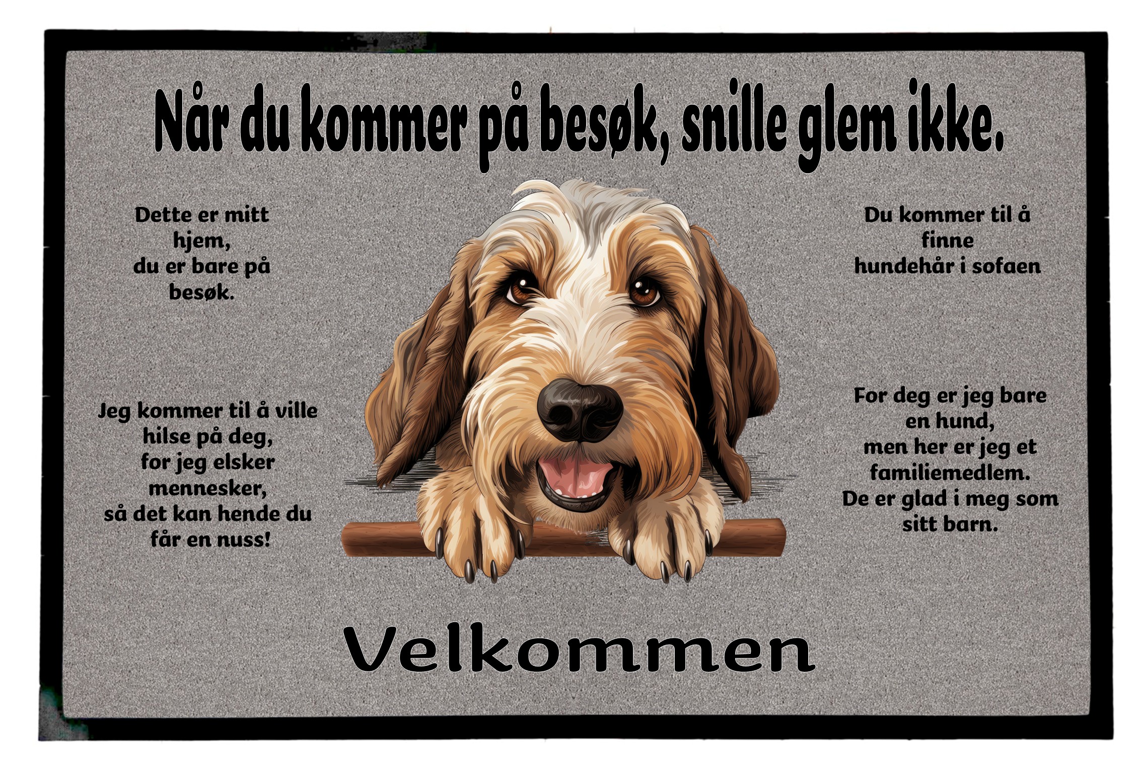 Dørmatte Petit Basset Griffon Vendeen 1