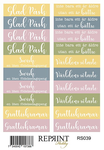 Stickers Reprint - Hello Spring Collection   -  11x16 cm