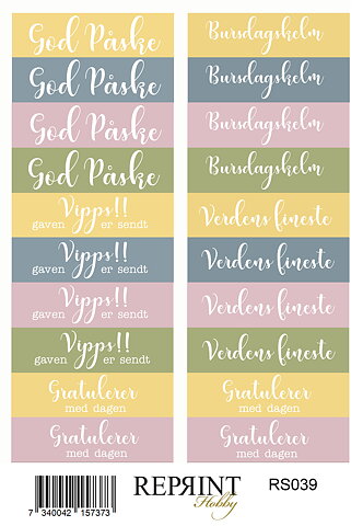 Stickers Reprint - Hello Spring Collection   -  11x16 cm